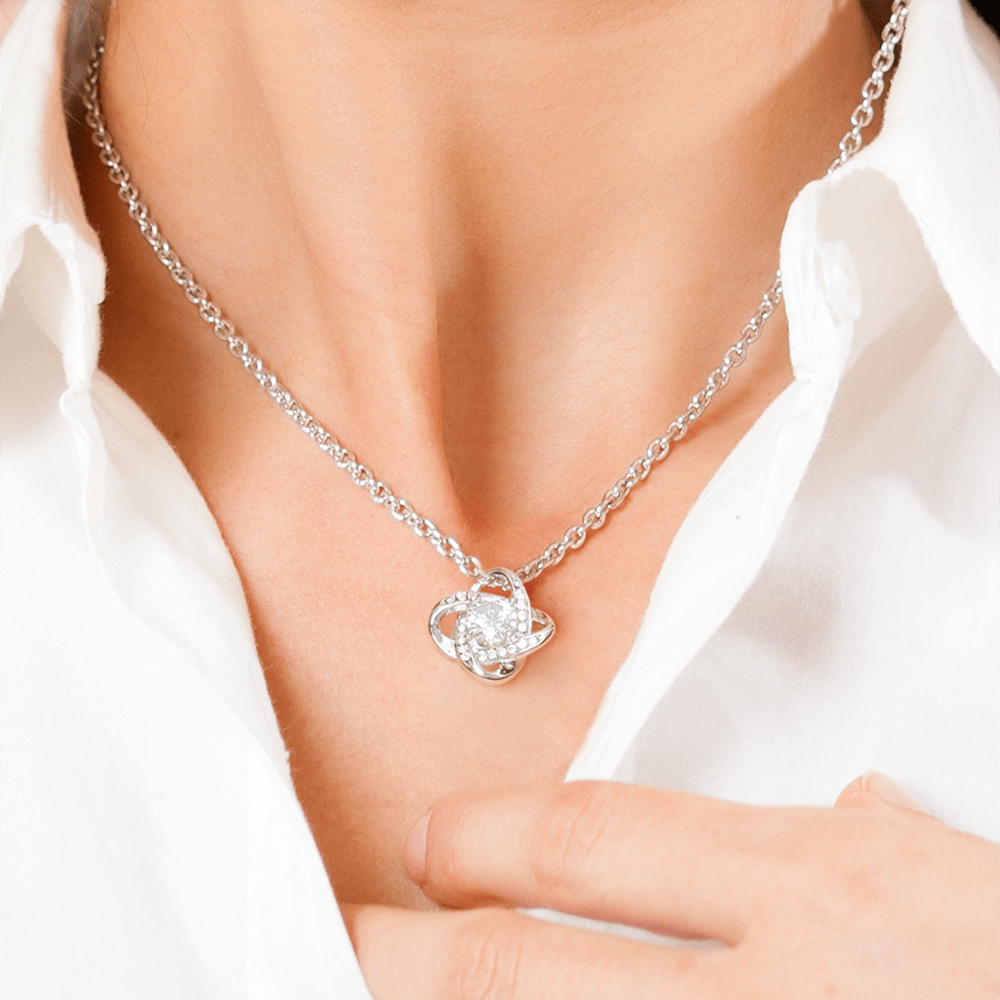 To My Daughter - Always Love You More - Love Knot Necklace