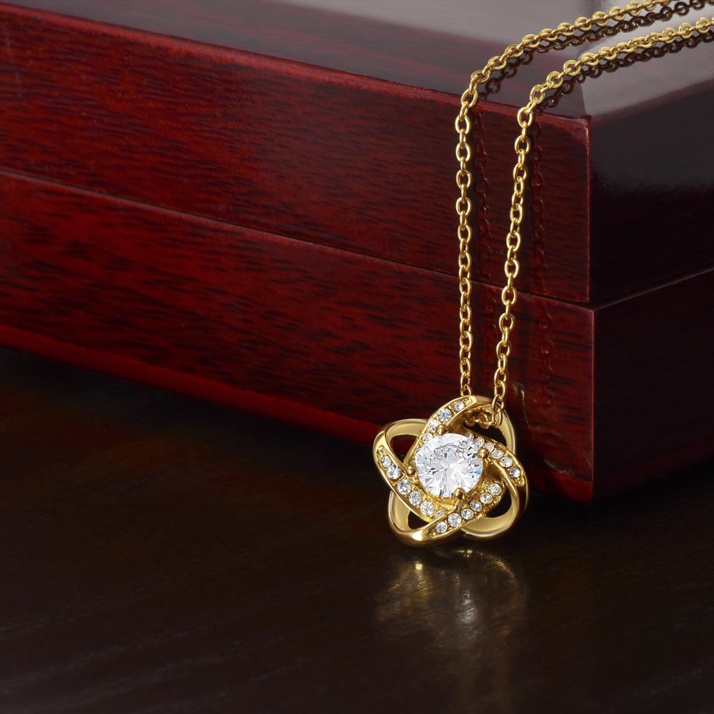 To My Daughter - Always Love You More - Love Knot Necklace