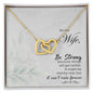 Interlocking Hearts Necklace For Wife (Yellow & White Gold Variants)