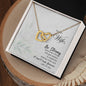 Interlocking Hearts Necklace For Wife (Yellow & White Gold Variants)