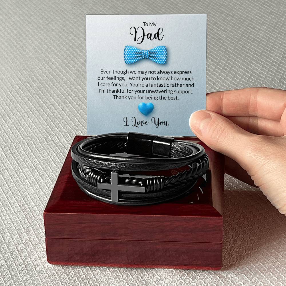 🌟 Personalized Black Leather Bracelet 🌟